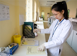 Microbiology Laboratory at the National Institute of Public Health in Cambodia